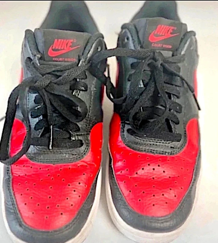 Nike Court Vision Low Trainers UK 7 Mens Obsidian Red Sneakers