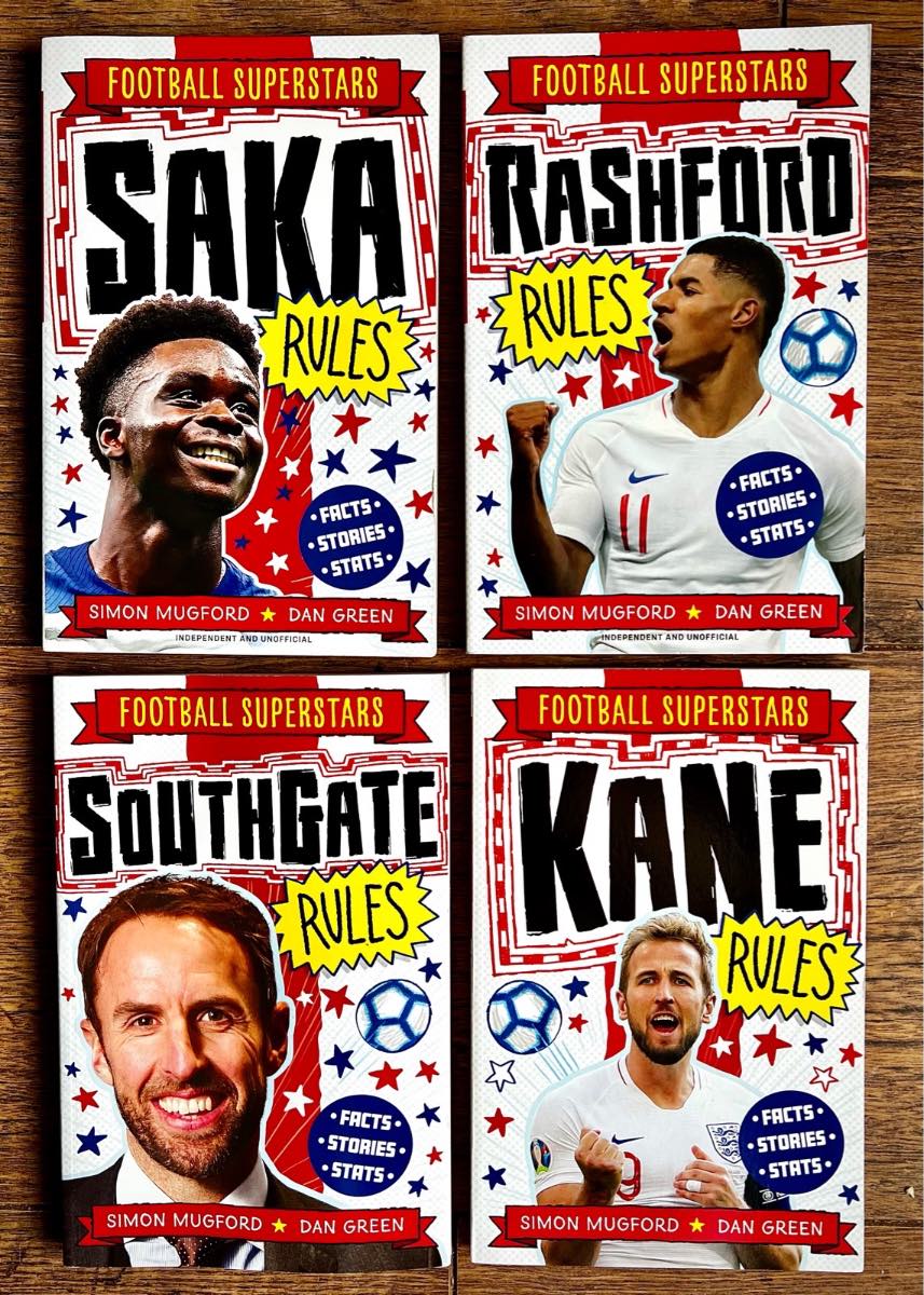Football Superstars Book Bundle x4 Kane Saka Rashford Southgate Illustrated