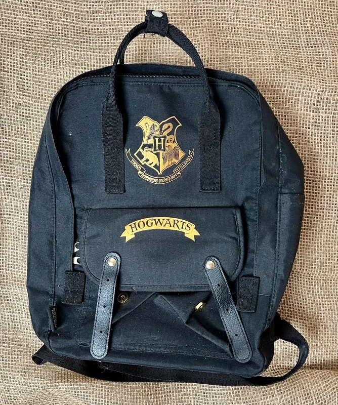 Harry Potter Hogwarts Black Backpack – Canvas School Rucksack