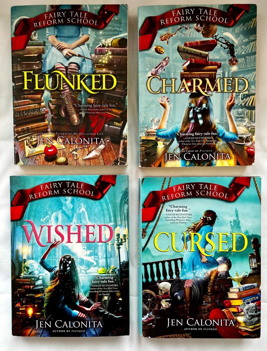 Fairy Tale Reform School Book Bundle x4 – Jen Calonita – Signed Charmed – 2HB 2PB