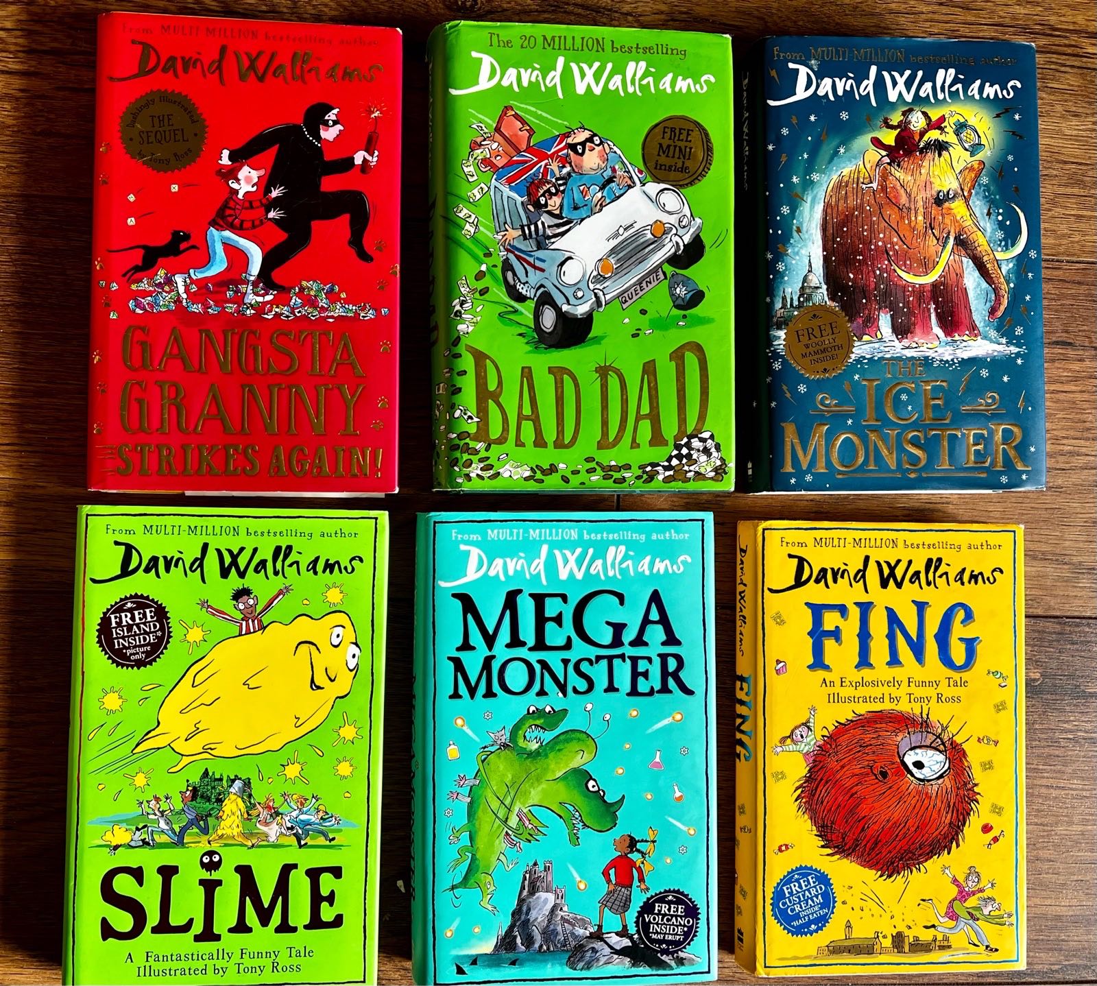 David Walliams Children's Hardback Book Bundle x6 Illustrated Tony Ross