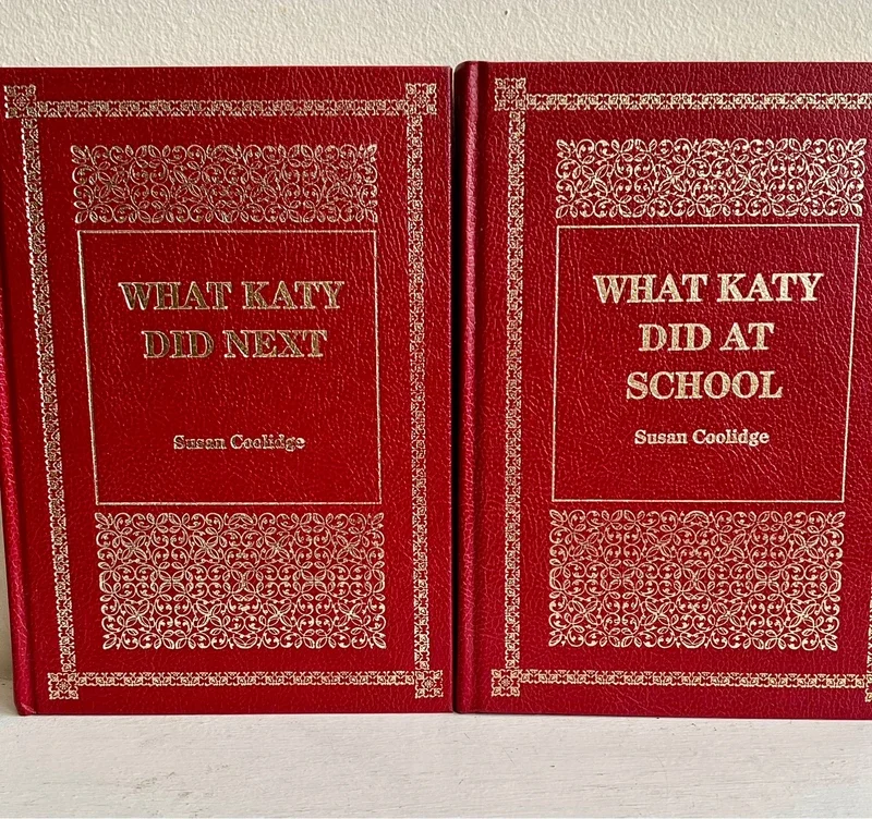 Susan Coolidge What Katy Did Books x2 – Red Hardbacks Purnell