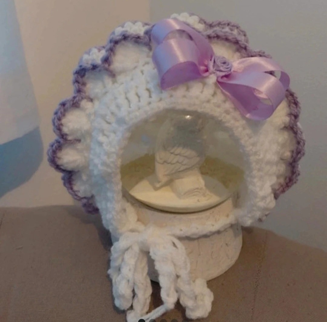 Handmade baby girls bonnet made by me