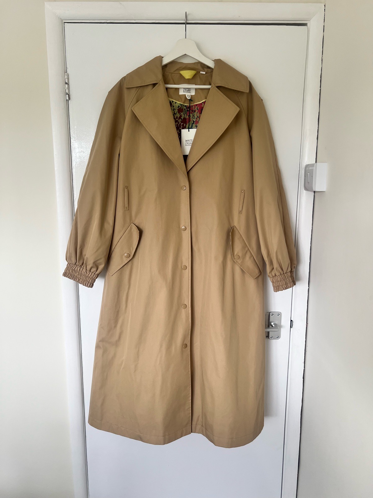 The White Stuff Finley Trench Coat Light Natural Longline Women’s BNWT