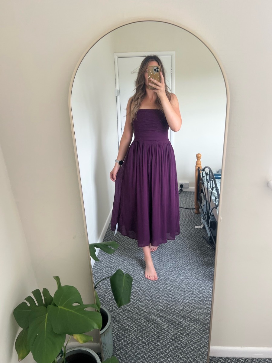 Nobody’s Child Purple Felicity Dress Bandeau Uk 14 BNWT