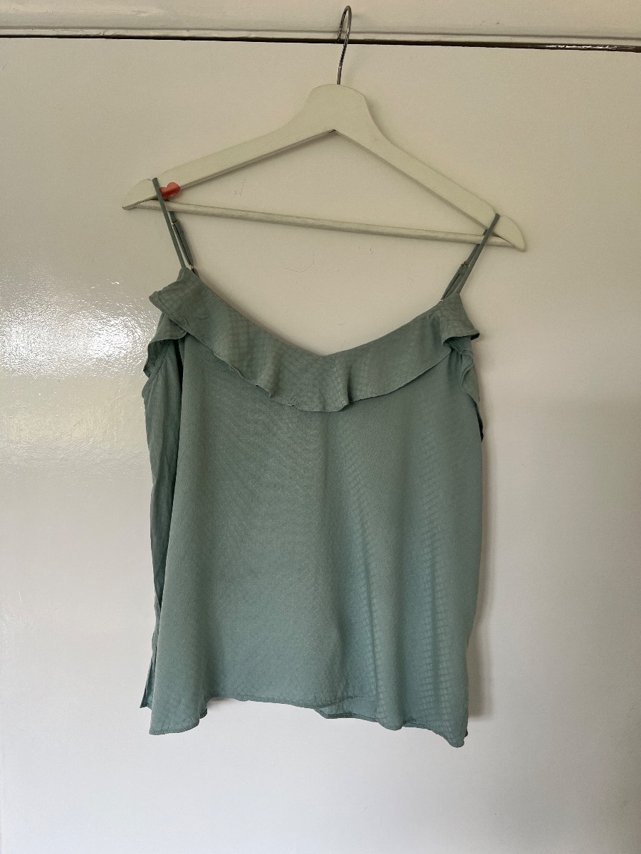River Island Teal Vest Top Adjustable Straps UK 10