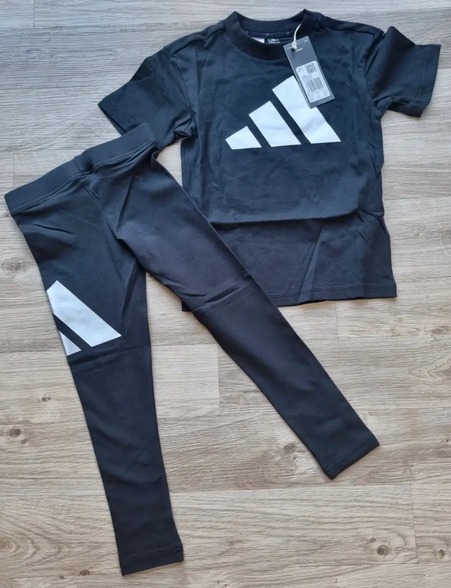Adidas Logo T-Shirt & Leggings Set Age 5-6 Years 116cm