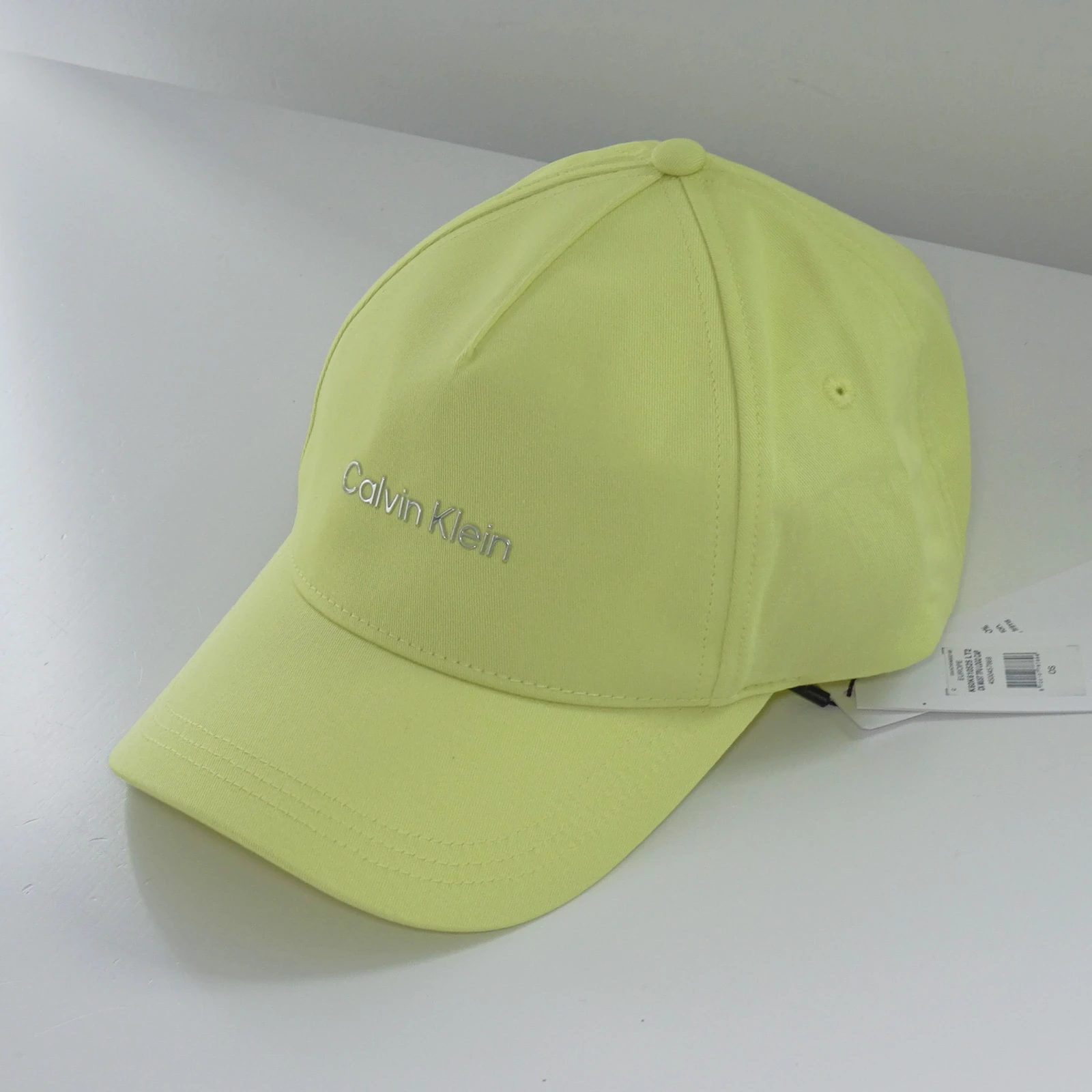 Calvin Klein Neon Lime Green Baseball Cap OS One Size CK Logo Hat New With Tags