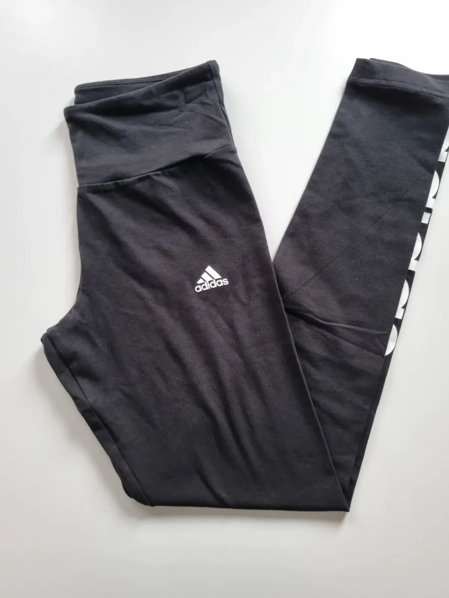 Adidas High Waisted Leggings Black Size S UK 8-10 Gym Yoga Running