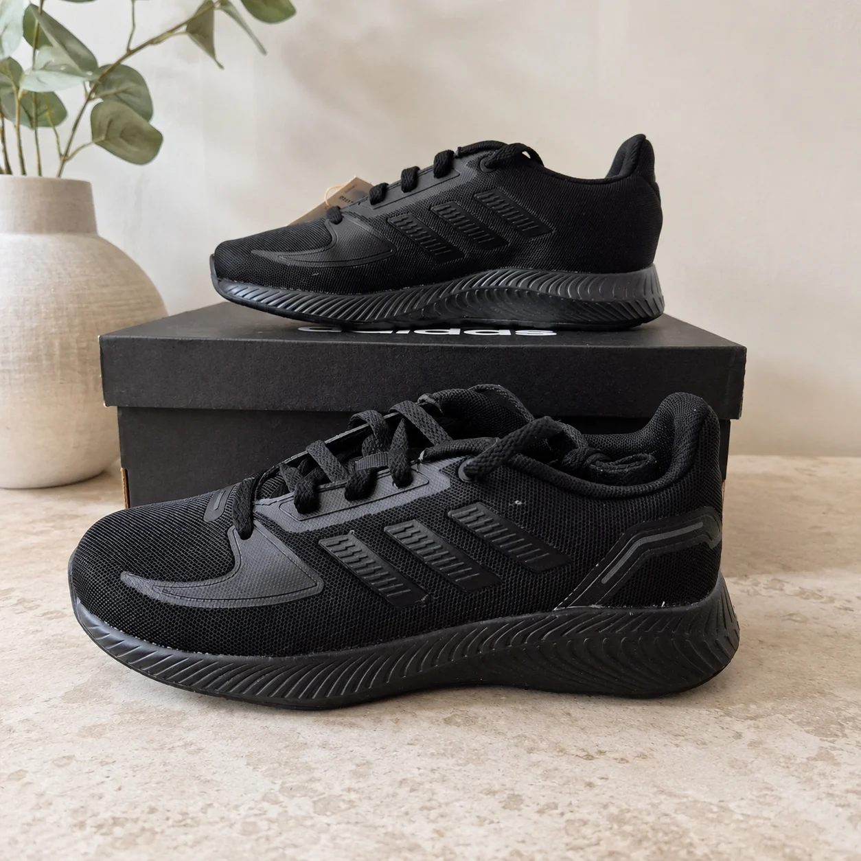 Adidas Runfalcon 2.0 K Kids Black Trainers UK 13 EU 31 5 School PE BNWT