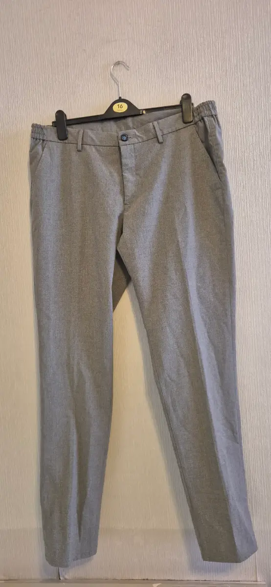 Massimo dutti grey jogger trousers with elastic waist for fitting cotton blend size 38