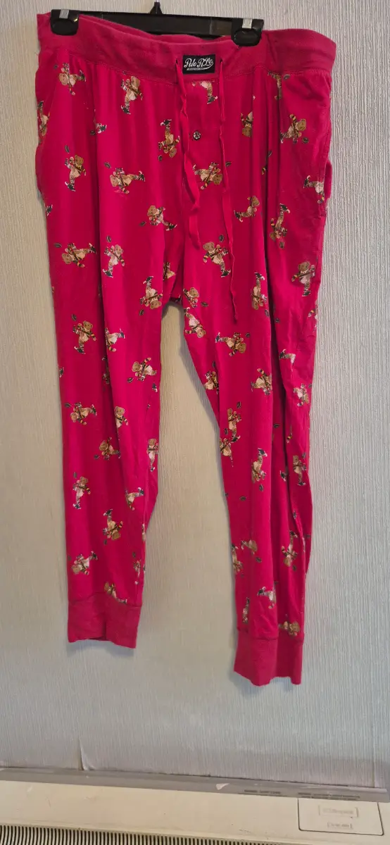 Ralph Lauren red rugby bear pajama bottoms size XL