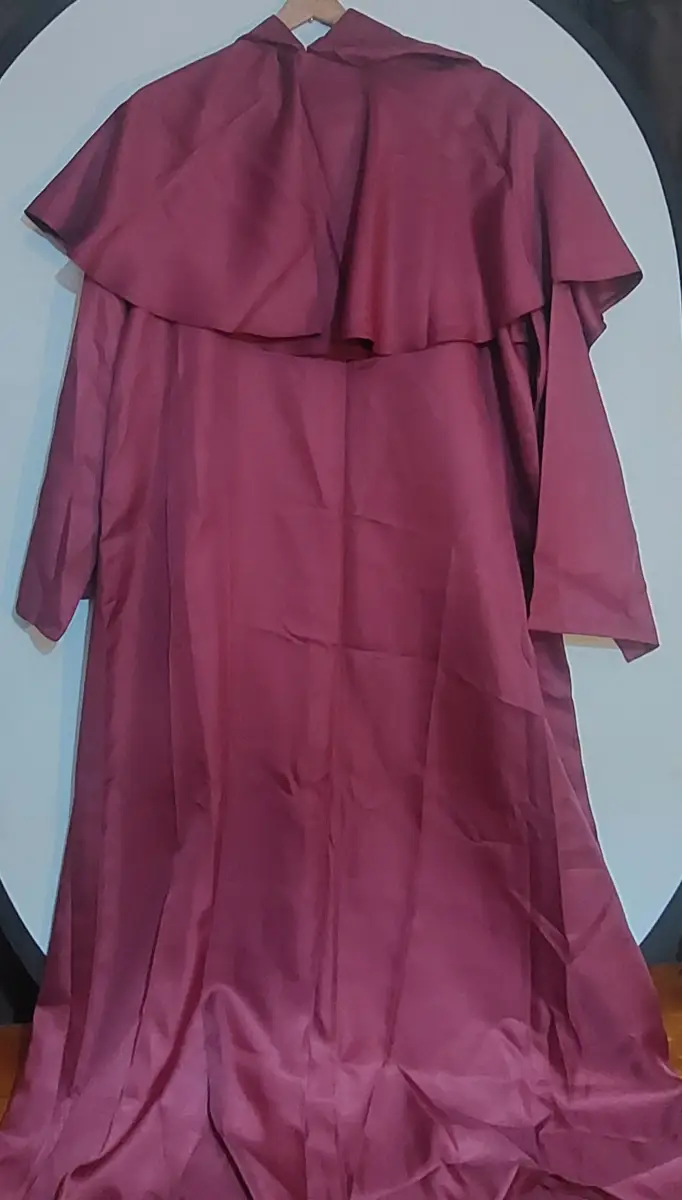 Men Medieval Friar Cowl Robe Hooded Monk Costume fancy dress Burgundy red M