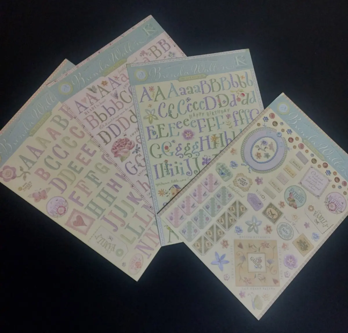 Brenda Walton Die-Cut Stickers Scrapbooking Alphabet & Embellishment Set