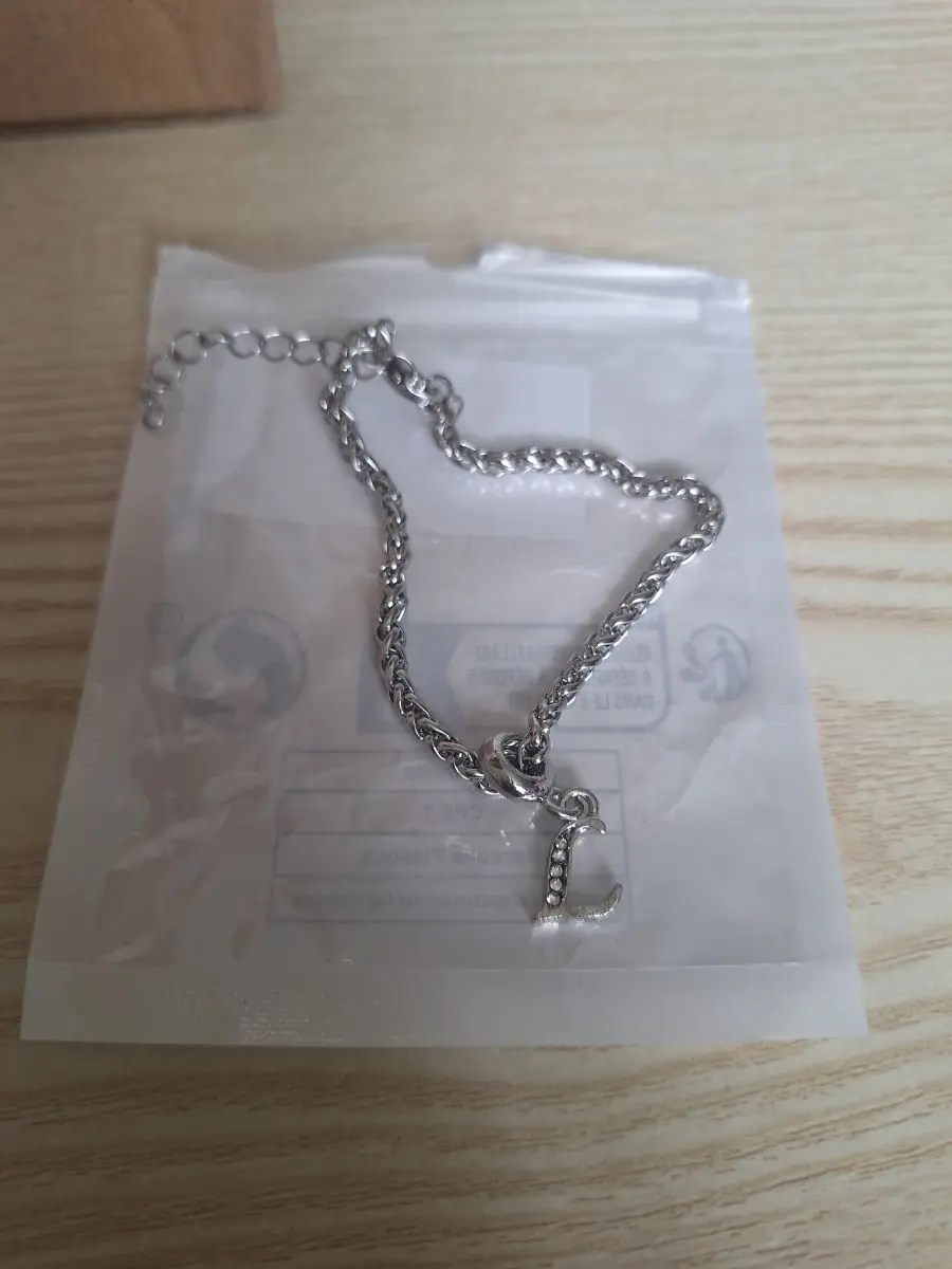 Letter L initial stainless steel bracelet new in pack
