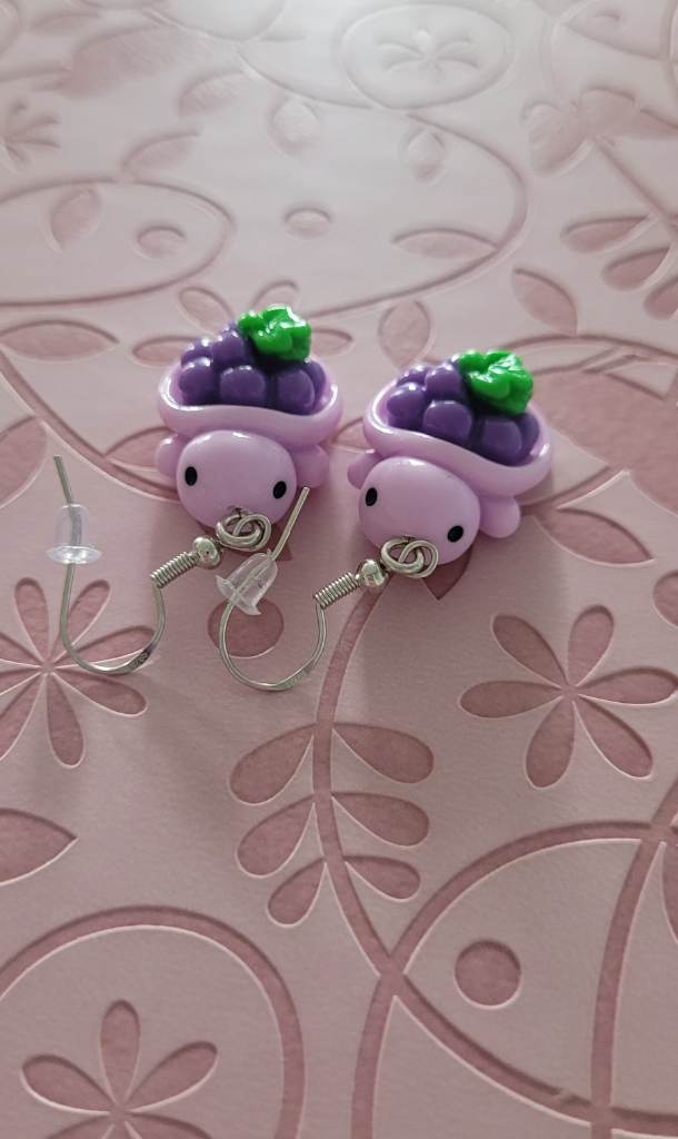 Tortoise fruit earrings