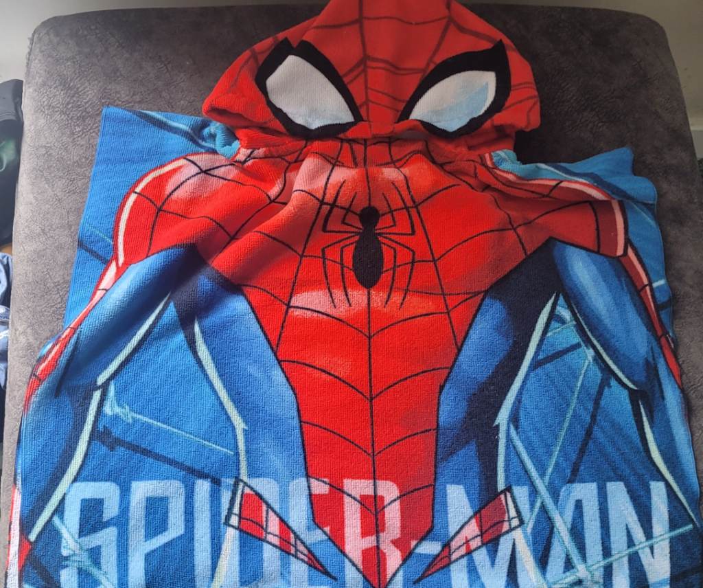 Spiderman poncho towel