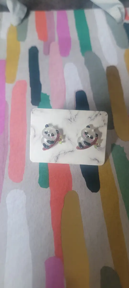 Panda earrings