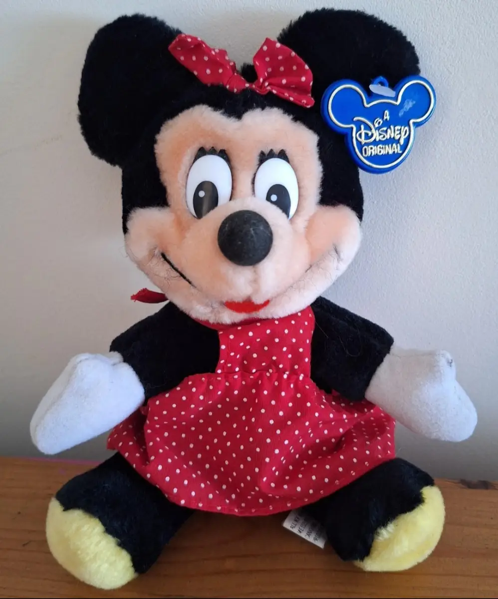 8” Vintage Minnie Mouse Disneyland Walt Disney World Plush Toy