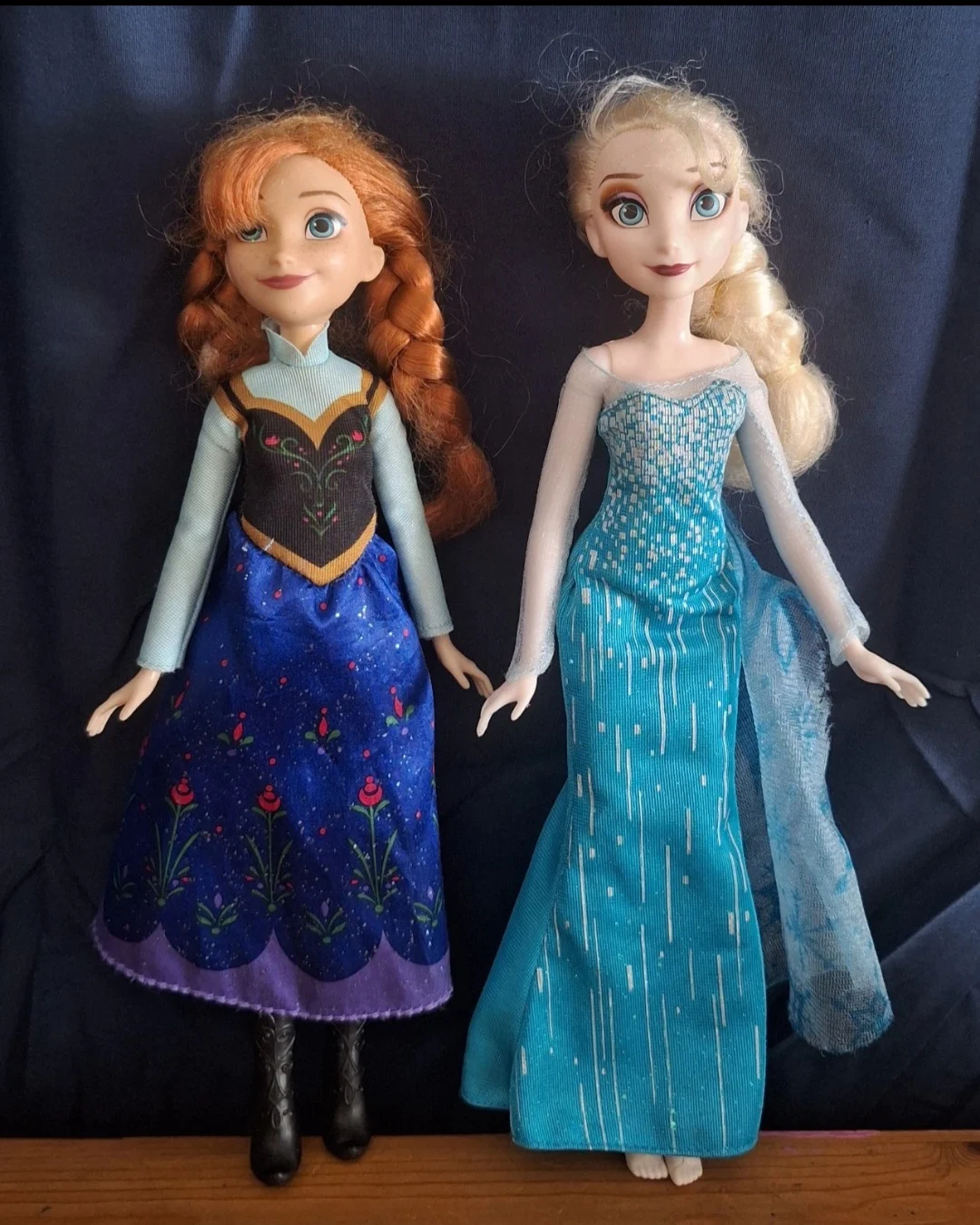 Mattel 2015 Frozen Disney Princess 12" Elsa & Anna Frozen Posable Action Dolls