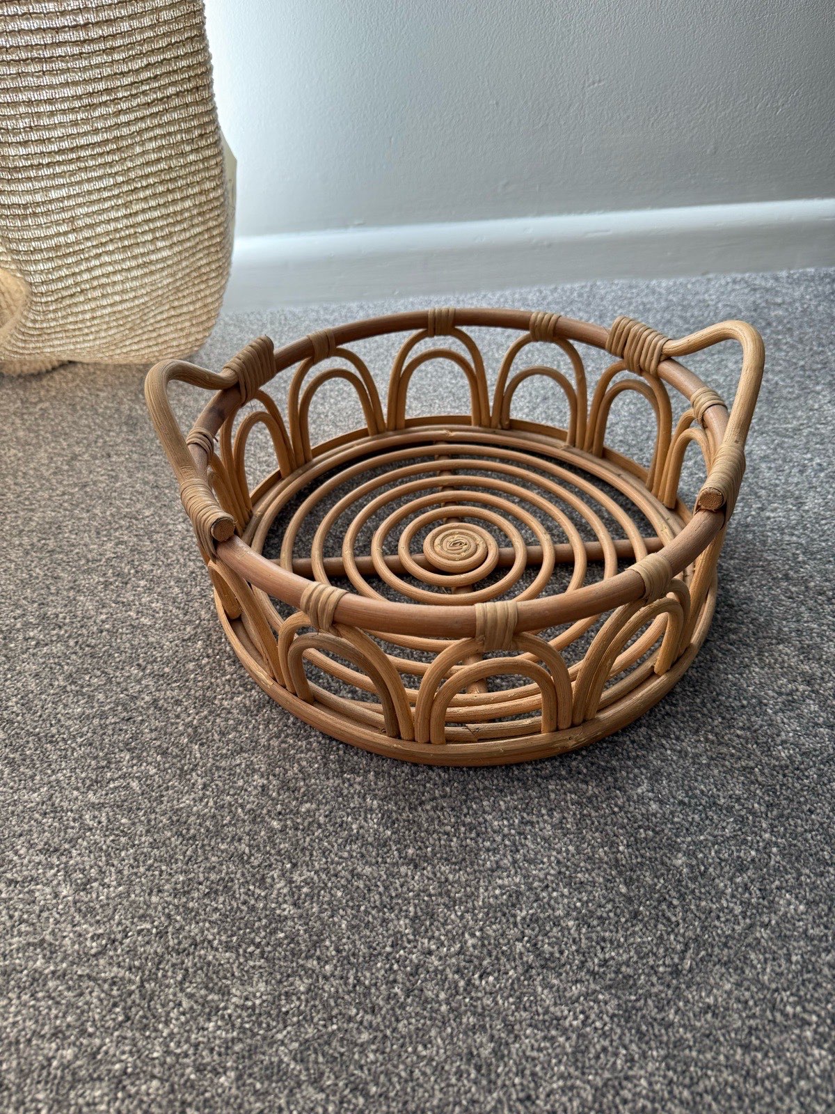 Dunelm Scalloped Bent Cane Tray