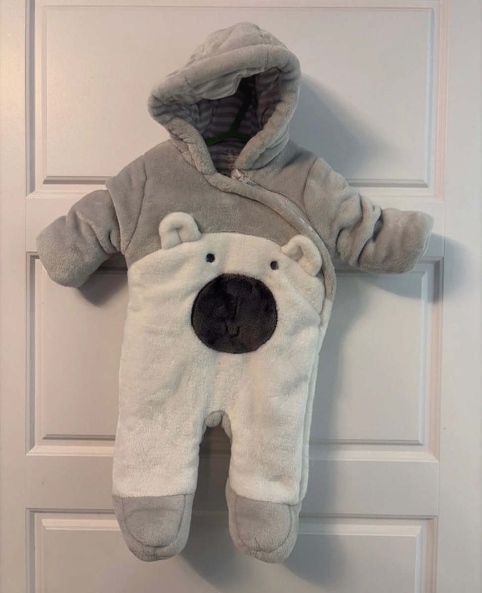 F&F polar bear pramsuit 0-3 months
