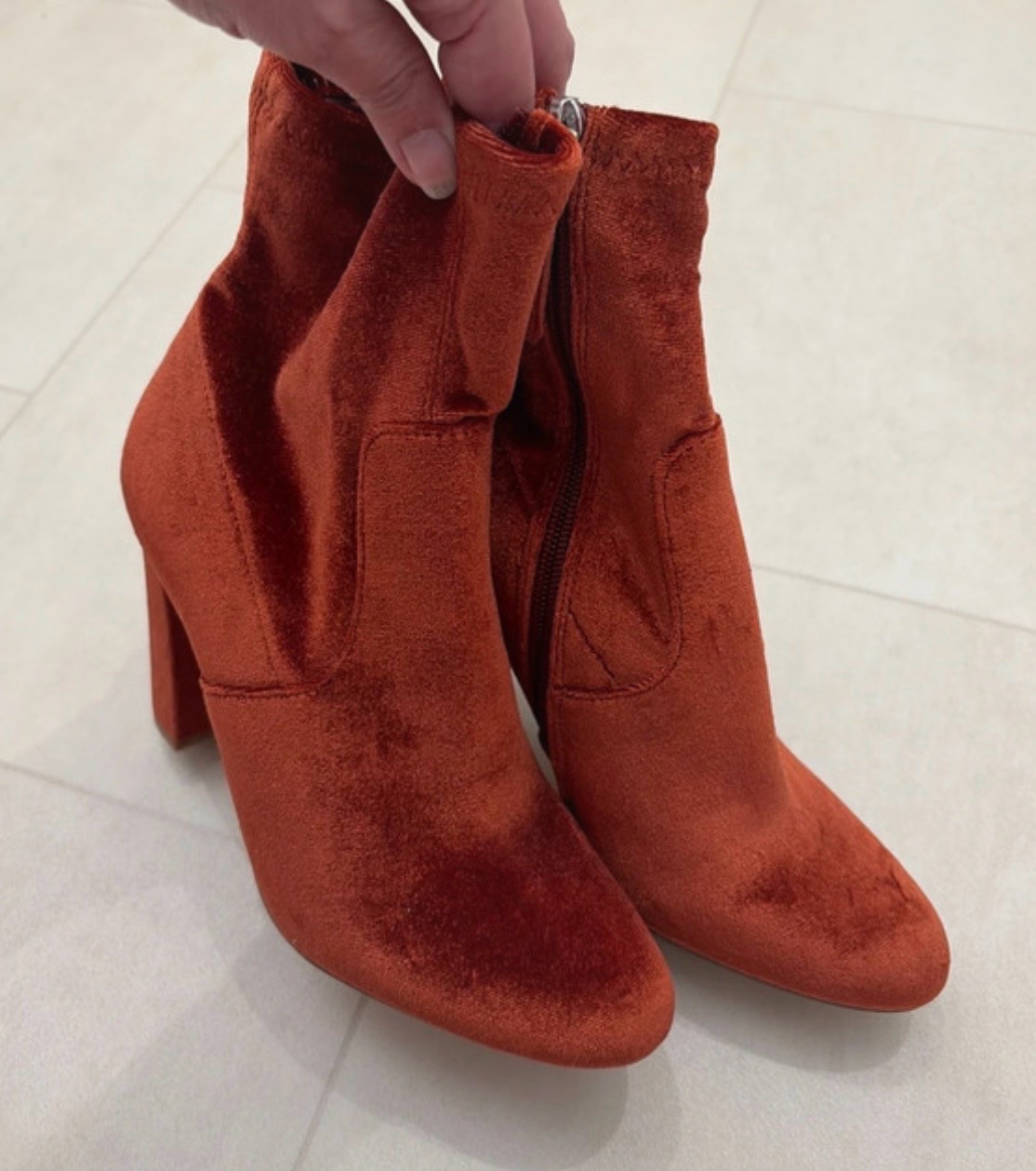 Steve Madden orange boots size uk4