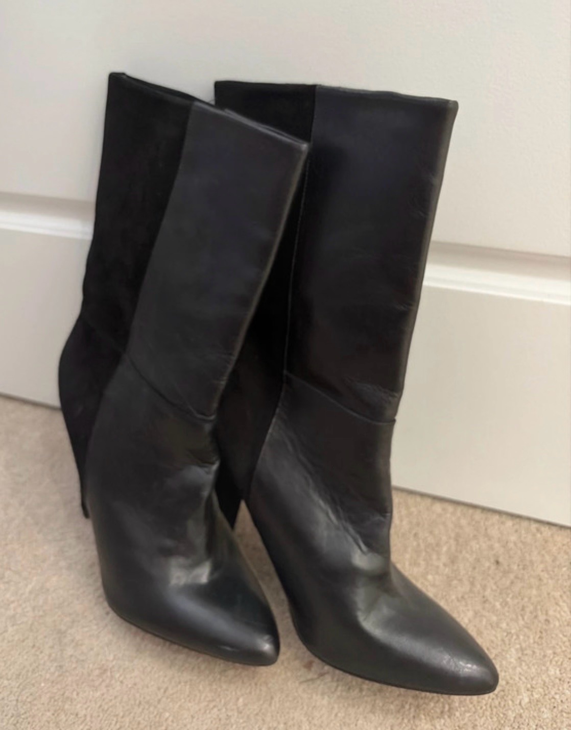 Dune mid calf boots size uk4