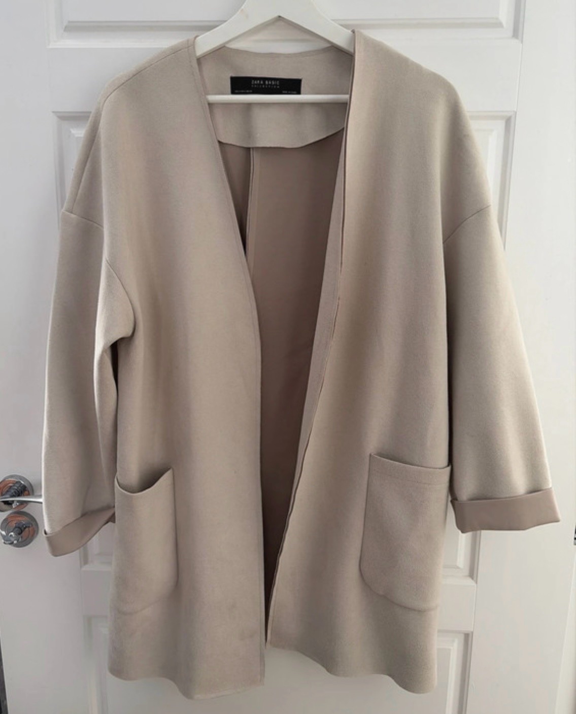 Zara beige suede jacket size S