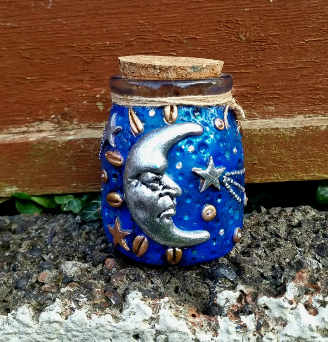 Handmade Celestial Jar Made from resin