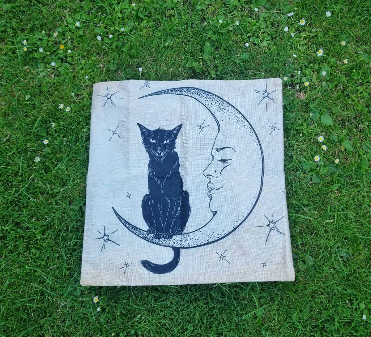 Cat Moon Cushion Cover