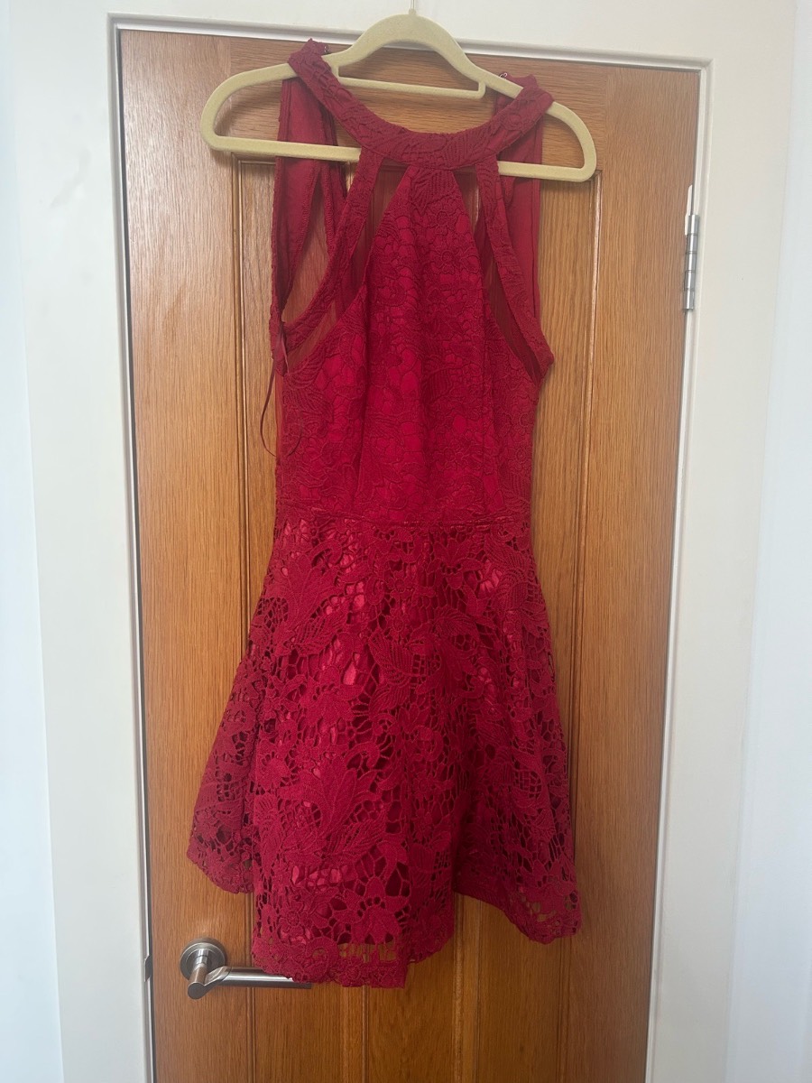 Ladies red dress from boohoo boutique size 8