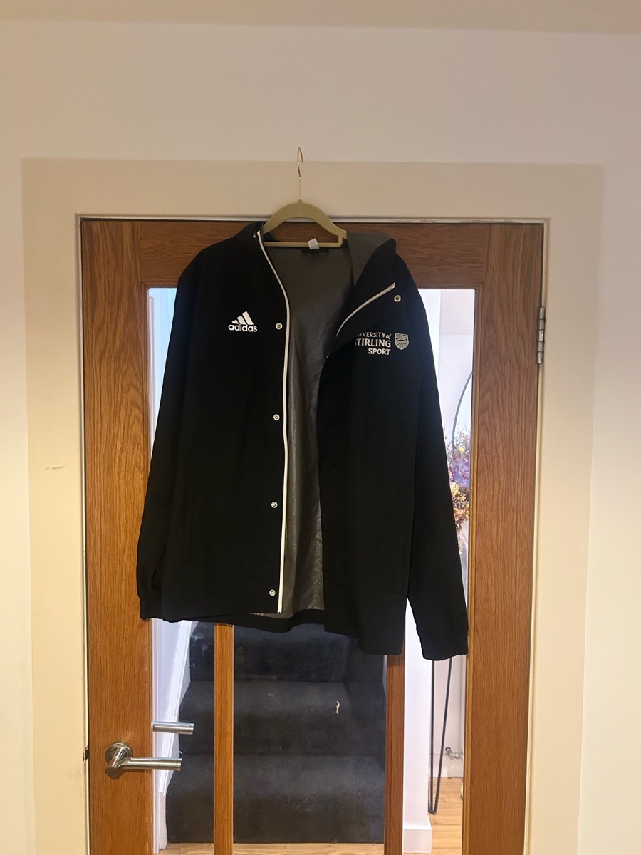 Men’s adidas wind breaker. Stirling university logo. Size S