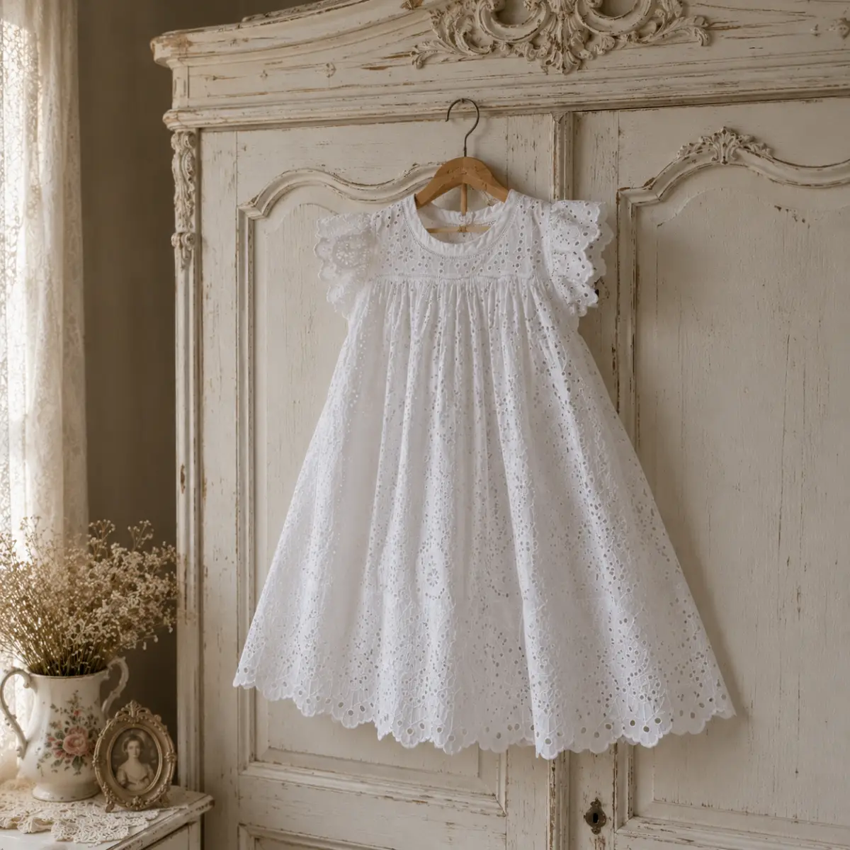 Laura Ashley Ivory Broderie Anglaise Dress | Size 10 | Cottagecore | Vintage Inspired |
