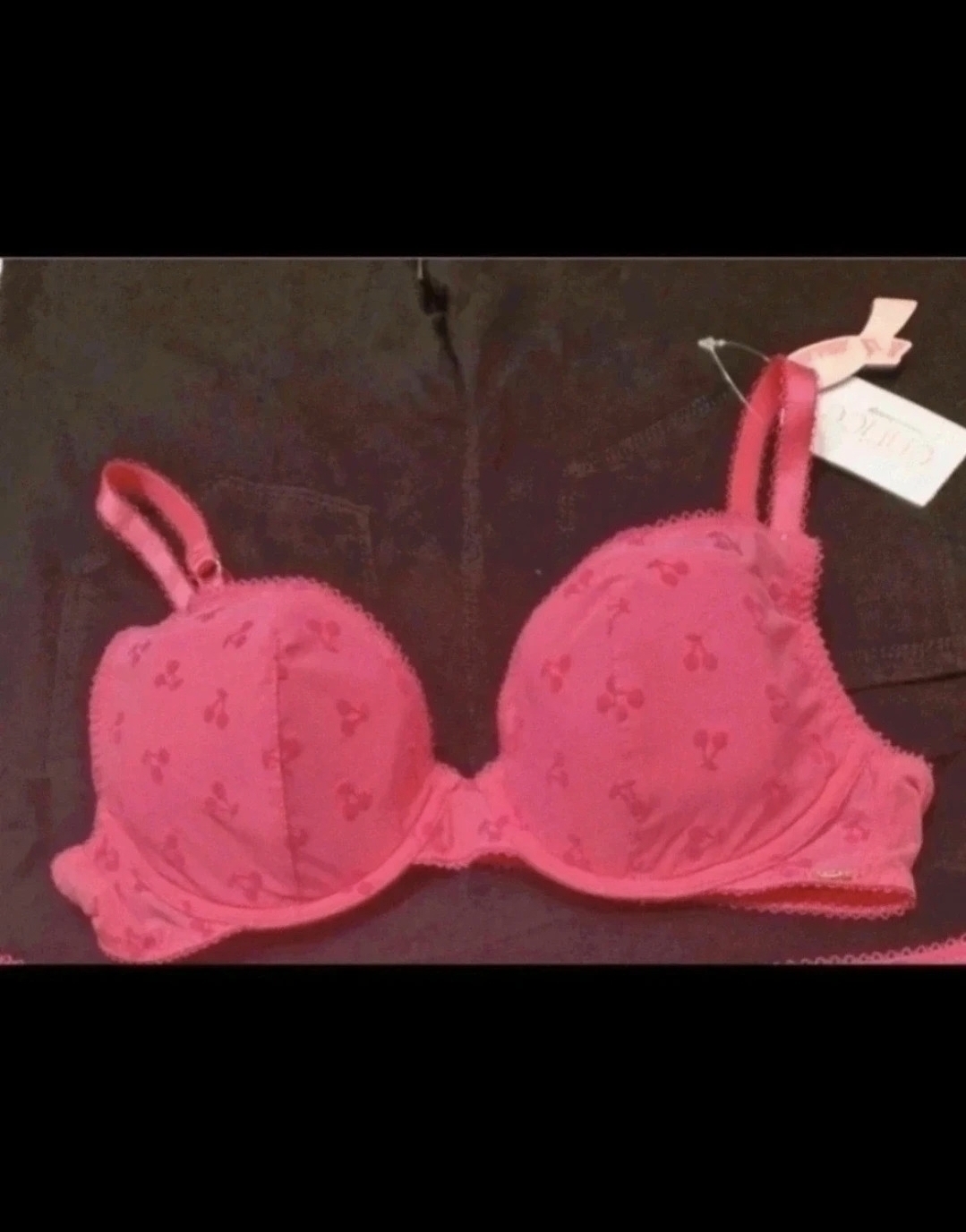 George Entice cherry pink bra 42E
