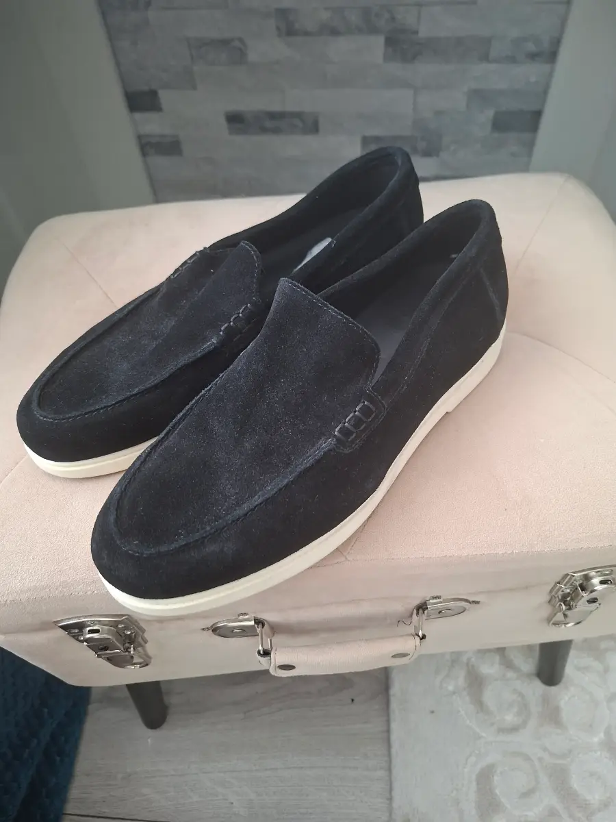 Zara casual leather loafers/mocasins uk8 Eu42