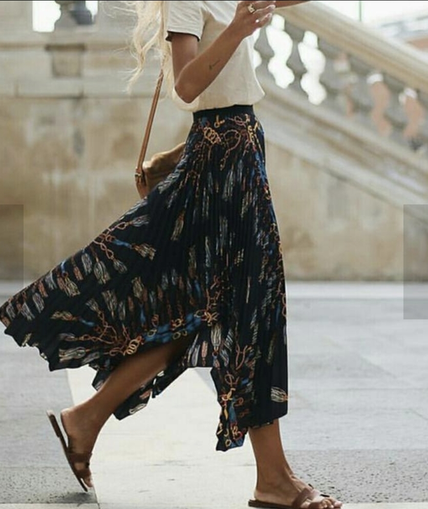 Zara lovely asymmetric midi skirt
