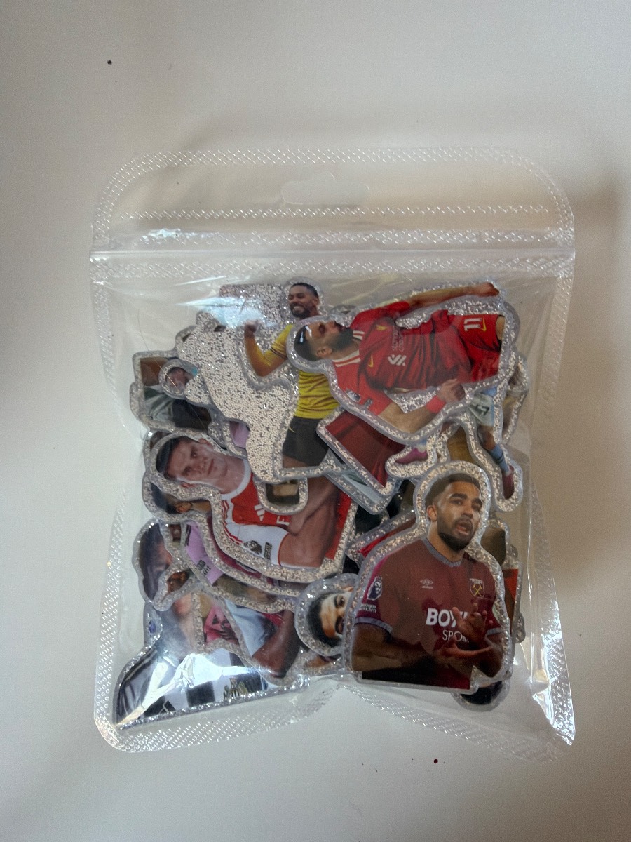 Football acrylic charms