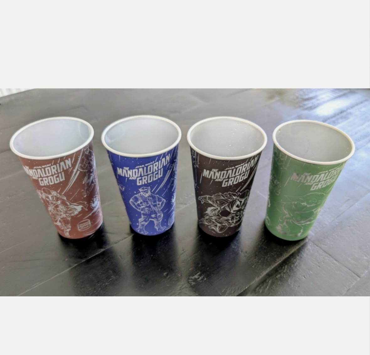 Burger King Star Wars Mandalorian And Grogu Colour Changing Cup x4 Full Set