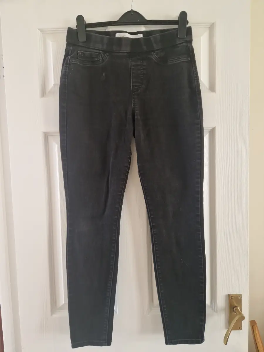 🖤 Levi's Black Stretch Leggings 29x30 UK 12 Skinny Fit Comfort Jeans