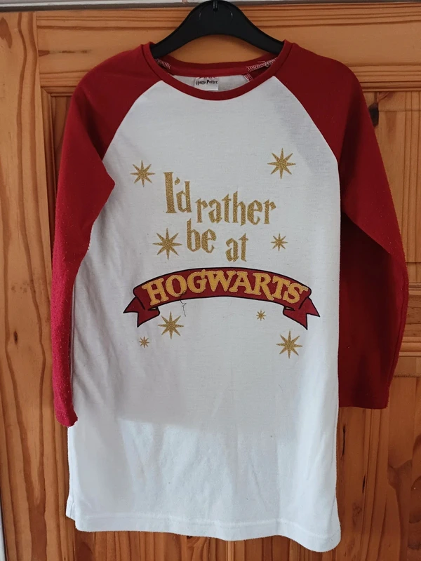 Harry Potter Hogwarts Top Age 8 Red White Kids Casual T-Shirt 8 Years