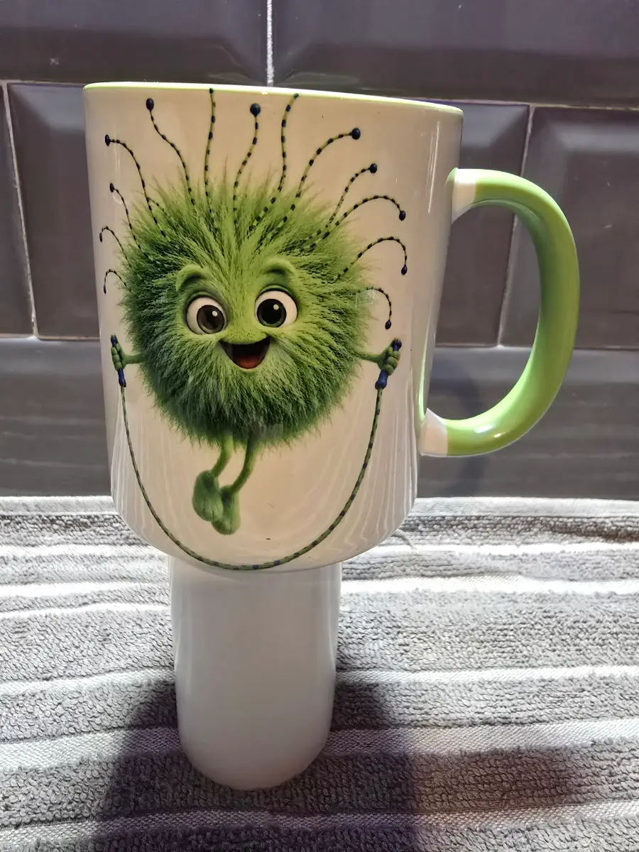 Green bug coffee mug