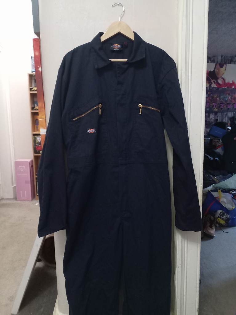Dickies Redhawk Navy Coverall Boilersuit Workwear Mens 46R 2XL