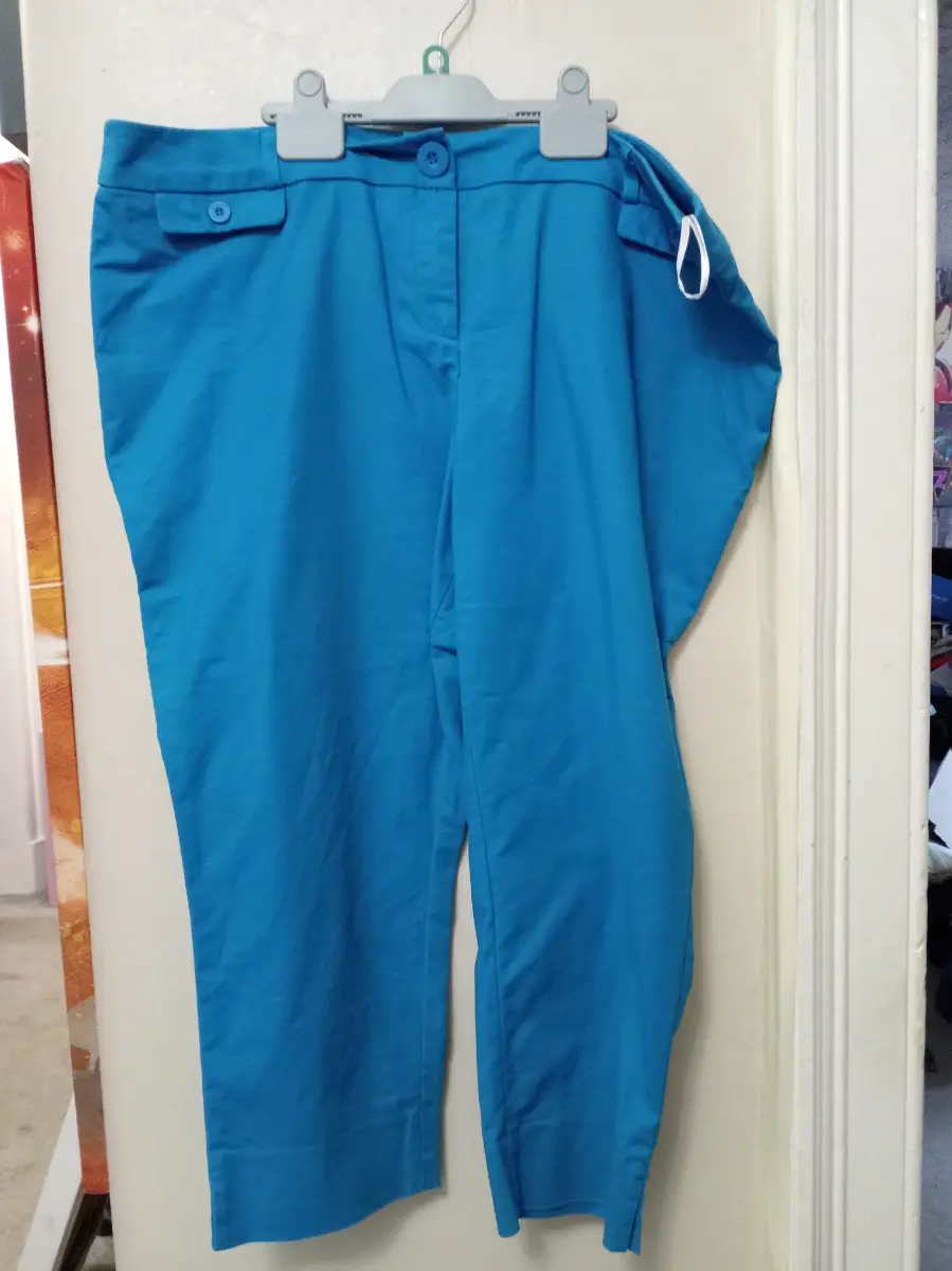 Womens blue principle petite cropped trousers - Size 18 petite