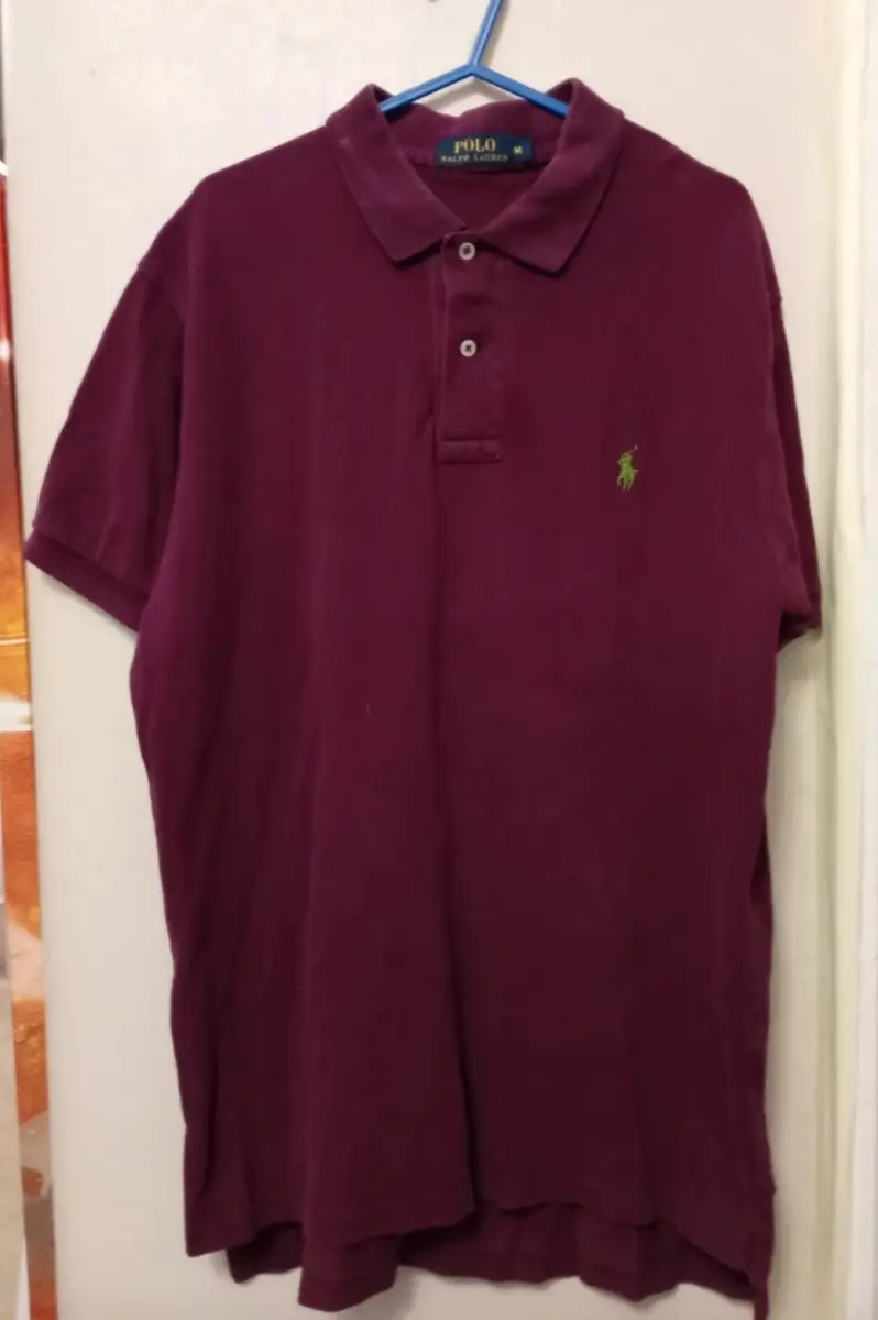 Men's burgendy Ralph Lauren short sleeve polo shirt - Medium