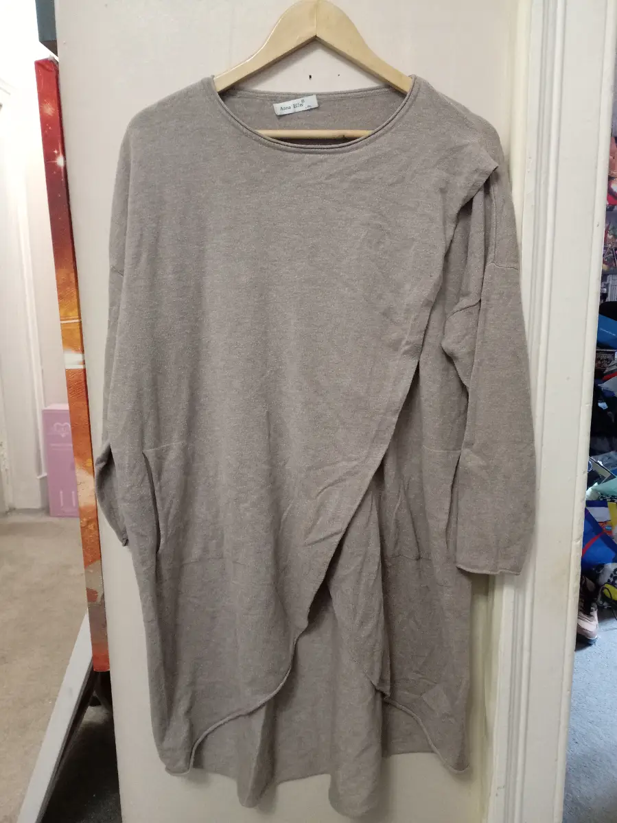 Womens Anna Ellis Grey Oversized Wrap style jumper - Size 20 (XL)