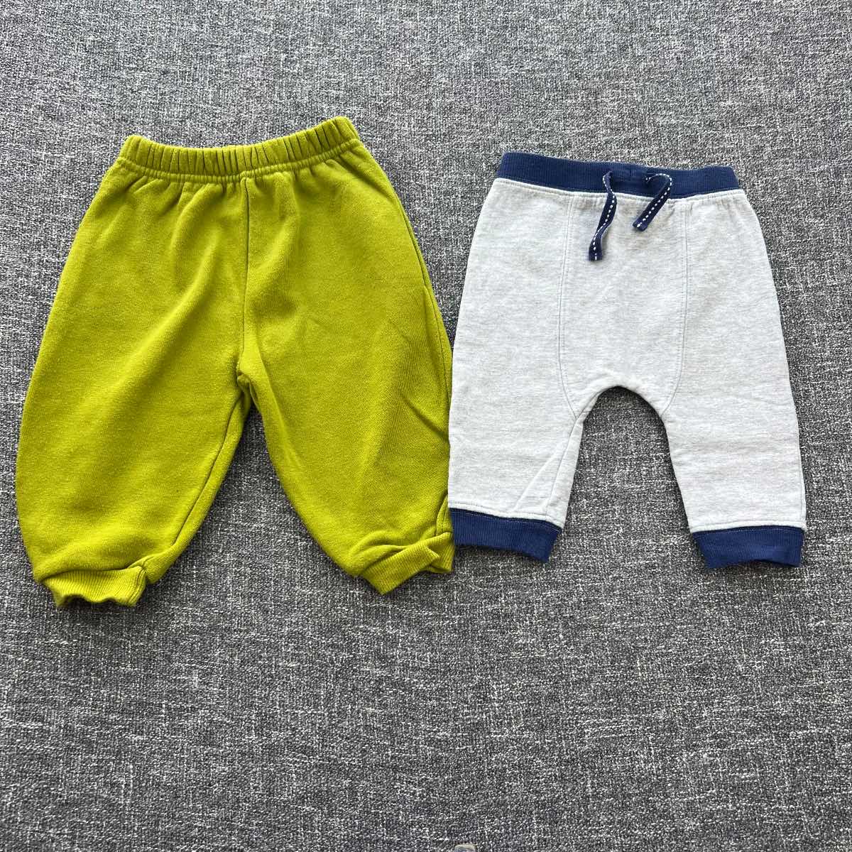 Boys, 3-6 months green and grey Autumn winter jogger bottom bundle