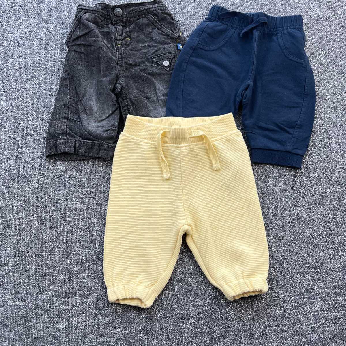 Boys 0-3 month Autumn winter jogger and jeans bundle 3 pack