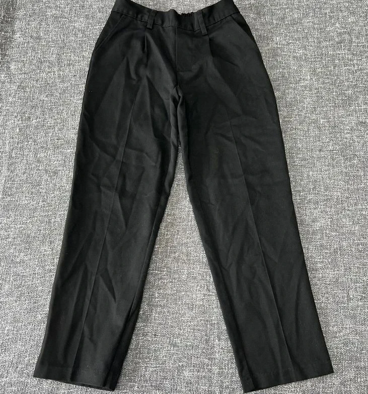 Boys, 5-6 year black school trousers with adjustable waist