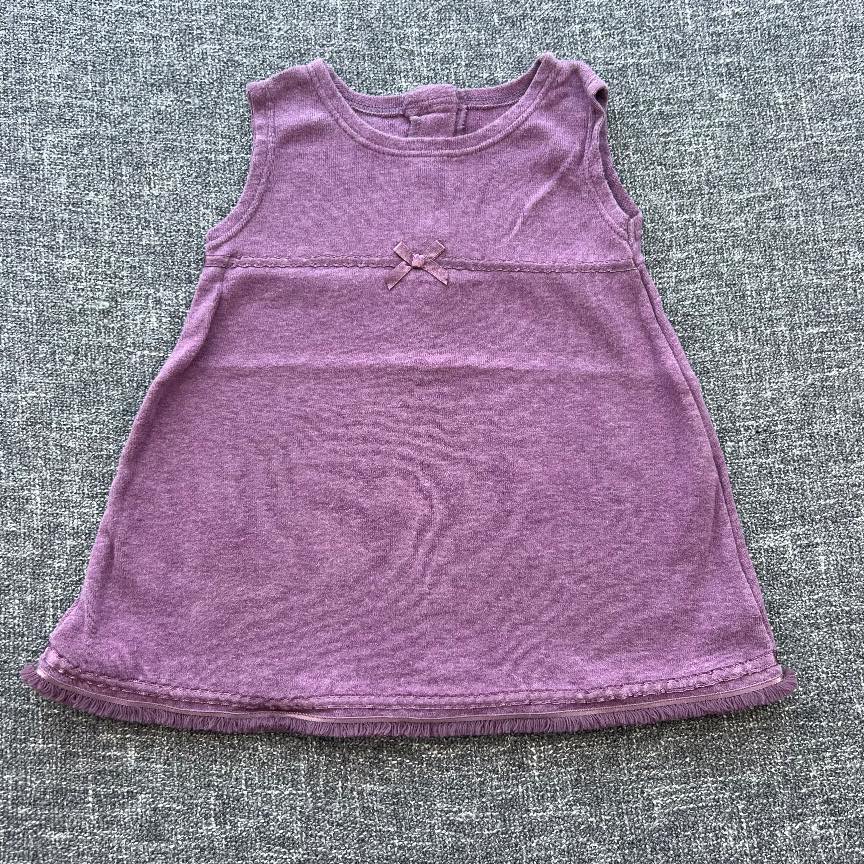 Girls 3-6 month purple sleeveless Autumn winter dress